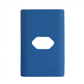 Placa p/ 1 Tomada Horizontal 4x2 - Novara Azul Fosco